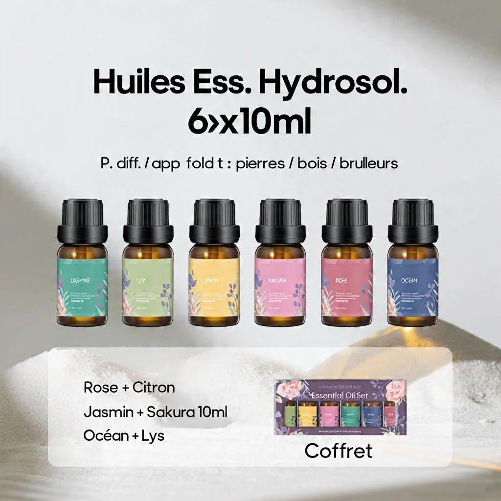 Diffuseur d'huiles Essentielles Bois 400ml- Humidificateur LED 7 Couleurs
